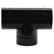 Te Estufa Negro Vitrificado 200 mm. 90°