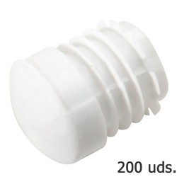 Contera Plastico Redonda Interior Blanca Para Tubo Exterior Ø 25 mm. Bolsa 200 Unidades