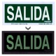 Cartel / Señal Fluorescente Salida 22x 10 (Alt.) cm.