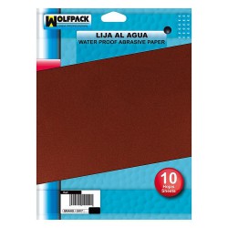 Lija Agua Grano 180 (Pack 10 Pliego)