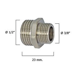 Machones Reductores Cromo 3/8" A 1/2"