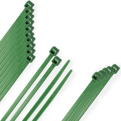 Brida Nylon 100%. Color Verde 2,5 x 100 mm. Bolsa 100 Unidades. Abrazadera Plastico, Organizador Cables, Alta Resistencia