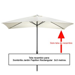 Tela Recambio Sombrilla Rectangular 2x3 metros (08091055)