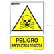 Cartel Peligro Productos Toxicos 21x 30 (Alt.) cm.