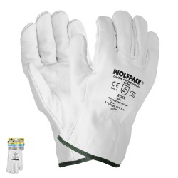 Guantes Trabajo Piel FLOR 8" Con Colgador (Par)