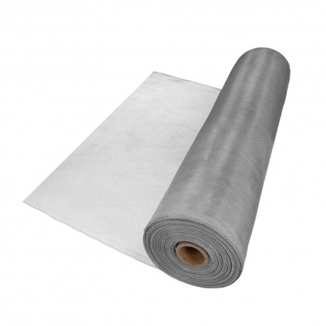 Tela Mosquitera Aluminio 18x14 Ancho 120 cm. Rollo 30 Metros. Malla Mosquitera Aluminio Anti Mosquitos, Antimoscas,