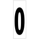 Numero Adhesivo 46x140 mm.   Nº 0