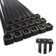 Brida Nylon 100%. Color Negro 3,5 x 140 mm. Bolsa 100 unidades. Abrazadera Plastico, Organizador Cables, Alta Resistencia