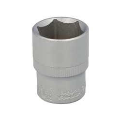 Llave Vaso 1/2" Hexagonal 22 mm. Perfil de 6 caras. Acero Cromo Vanadio, Aristas Redondas