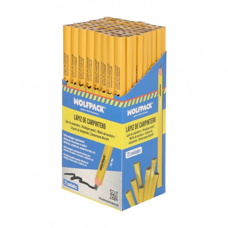 Lapiz Carpintero Standar Caja 72 Lapices. Marcador Carpinteria, Albañileria, Construcción.