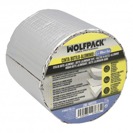 Cinta Butilo-aluminio 100mm. 5mts.