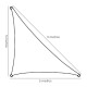 Toldo Vela Sombra Jardin Triangular Gris 5,0 x 5,0 metros.