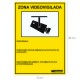 Cartel Zona Videovigilada 30x21 cm.