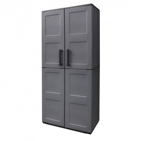 Armario Resina Alto 68 x 37 x 169 cm. Color Gris Oscuro