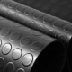 Suelo Goma Circulos 1,20x10 Metros 3 mm. de Grosor Color Negro