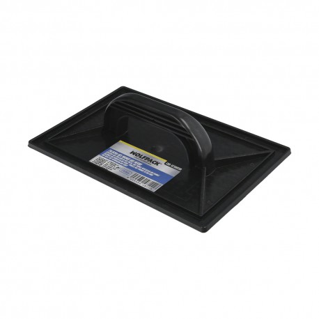 Talocha Plastico 27 x 18 cm. Mango Redondo Negro Con Alveolos
