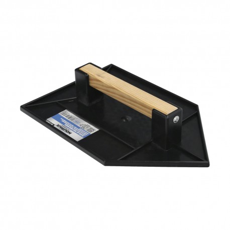 Talocha Plastico Punta Mango Madera 27 x 18 cm. Negro Con Alveolos.