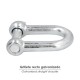 Grillete Recto Galvanizado 10 mm. 3/8" Uso Domestico