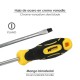 Destornillador Mango Bimaterial Boca Estampada 5x125 mm. Destornillador Plano, Cromo Vanadio,