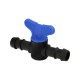 Mini Llave De Paso Para Tuberias Goteo Ø 16 mm. (Bolsa 25 Piezas) Riego Por Goteo, Microaspersión, Nebulización
