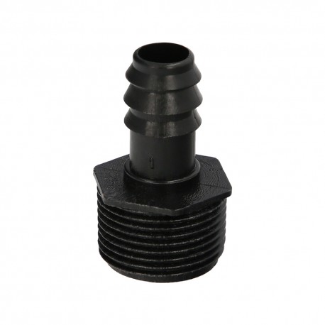 Enlace Union Rosca Macho 3/4" A Toma Para Tuberias Goteo Ø 16 mm. (Bolsa 100 Pzs) Riego Por Goteo, Microaspersión, Nebulizacion