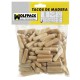 Espigas Madera 10x40 mm. (Bolsa de 50 Piezas)