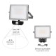 Foco Led Plano 10 Watt. Luz Blanca 4000º K  IP 65 800 Lumenes Con Sensor de Presencia