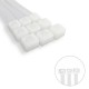 Brida Nylon 100%. Color Blanco / Natural 2,5 x 100 mm. 100 Piezas. Abrazadera Plastico, Organizador Cables, Alta Resistencia