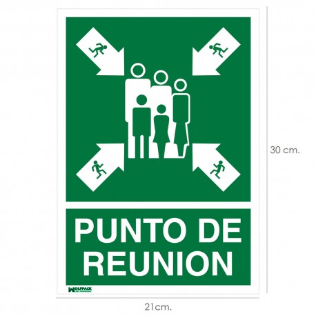 Cartel Informativo Punto De Reunion 21 x 30 (Alt) cm.