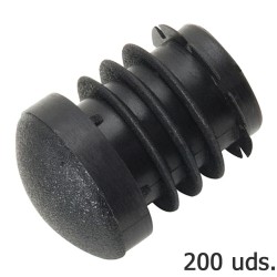 Contera Plastico Redonda Interior Negra Para Tubo Exterior Ø 18 mm. Bolsa 200 Unidades