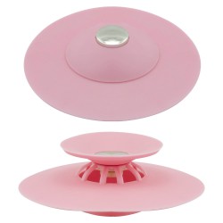 Tapón Universal Fregadero Lavabo Bañera Silicona Con Cestillo Ø 10 cm.