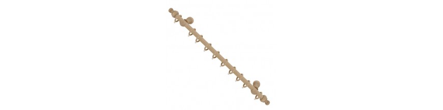 Set cortina madera (Barra + accesorios)